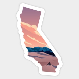 Death Valley National Park California State Border Art Sticker